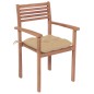 vidaXL Stapelbare Gartenstühle mit Kissen 6 Stk. Massivholz Teak vidaXL Stapelbare Gartenstühle mit Kissen 6 Stk. Massivholz Teak