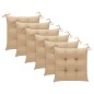 vidaXL Stapelbare Gartenstühle mit Kissen 6 Stk. Massivholz Teak vidaXL Stapelbare Gartenstühle mit Kissen 6 Stk. Massivholz Teak
