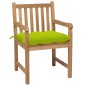 vidaXL Gartenstühle 4 Stk. mit Hellgrünen Kissen Massivholz Teak vidaXL Gartenstühle 4 Stk. mit Hellgrünen Kissen Massivholz Teak