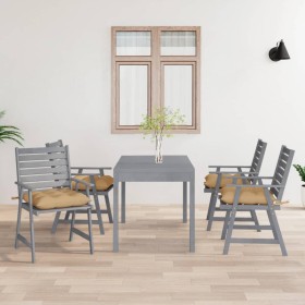 vidaXL Garten-Essstühle mit Kissen 4 Stk. Massivholz Akazie