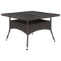 vidaXL 9-tlg. Garten-Essgruppe Poly Rattan und Hartglas Braun vidaXL 9-tlg. Garten-Essgruppe Poly Rattan und Hartglas Braun
