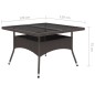 vidaXL 9-tlg. Garten-Essgruppe Poly Rattan und Hartglas Braun vidaXL 9-tlg. Garten-Essgruppe Poly Rattan und Hartglas Braun