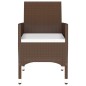 vidaXL 7-tlg. Garten-Essgruppe Poly Rattan und Hartglas Braun vidaXL 7-tlg. Garten-Essgruppe Poly Rattan und Hartglas Braun