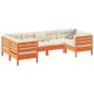 vidaXL 6-tlg. Garten-Sofagarnitur mit Kissen Wachsbraun Kiefernholz vidaXL 6-tlg. Garten-Sofagarnitur mit Kissen Wachsbraun Kiefernholz