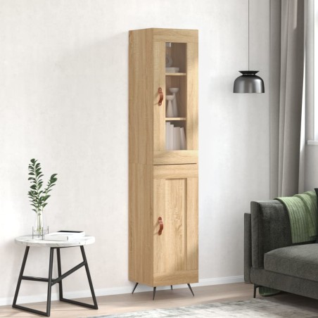 Highboard Sonoma-Eiche 34,5x34x180 cm Holzwerkstoff