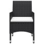 vidaXL 3-tlg. Bistro-Set Poly-Rattan und Hartglas Schwarz vidaXL 3-tlg. Bistro-Set Poly-Rattan und Hartglas Schwarz