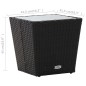 vidaXL 3-tlg. Bistro-Set Poly-Rattan und Hartglas Schwarz vidaXL 3-tlg. Bistro-Set Poly-Rattan und Hartglas Schwarz