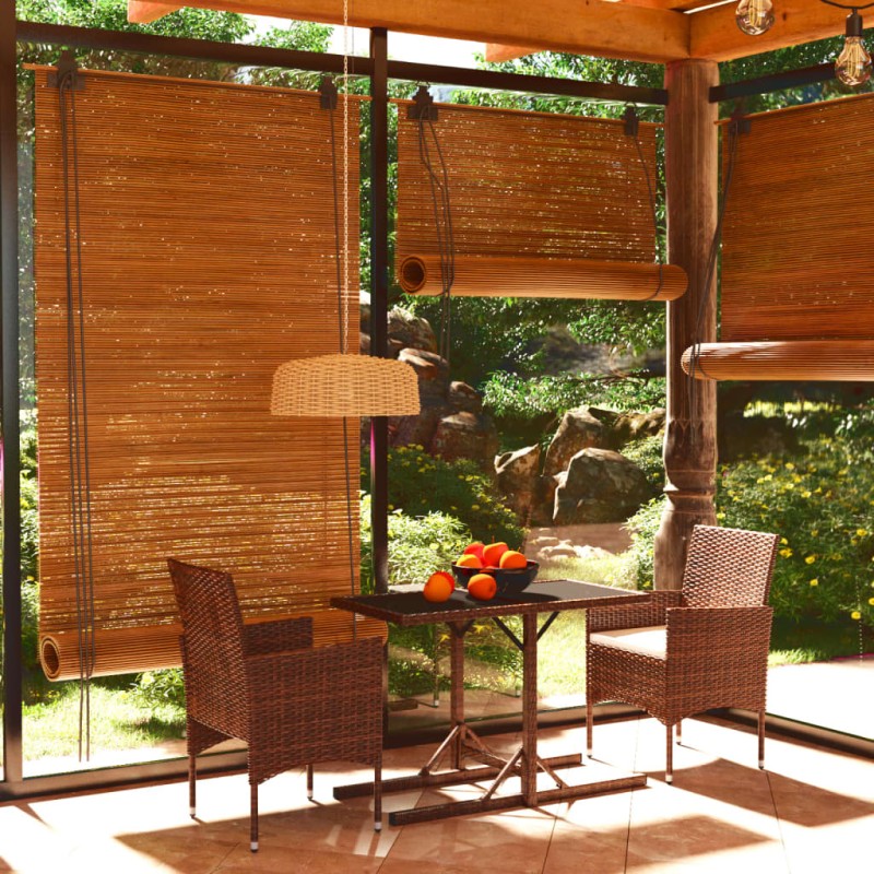 vidaXL 3-tlg. Garten-Essgruppe Poly-Rattan und Hartglas Braun vidaXL 3-tlg. Garten-Essgruppe Poly-Rattan und Hartglas Braun