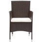 vidaXL 3-tlg. Garten-Essgruppe Poly-Rattan und Hartglas Braun vidaXL 3-tlg. Garten-Essgruppe Poly-Rattan und Hartglas Braun