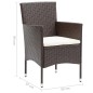 vidaXL 3-tlg. Garten-Essgruppe Poly-Rattan und Hartglas Braun vidaXL 3-tlg. Garten-Essgruppe Poly-Rattan und Hartglas Braun