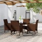 vidaXL 5-tlg. Bistro-Set Poly-Rattan und Hartglas Braun vidaXL 5-tlg. Bistro-Set Poly-Rattan und Hartglas Braun