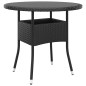 vidaXL 5-tlg. Bistro-Set Poly-Rattan und Hartglas Schwarz vidaXL 5-tlg. Bistro-Set Poly-Rattan und Hartglas Schwarz