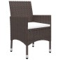 vidaXL 3-tlg. Bistro-Set Poly-Rattan und Hartglas Braun vidaXL 3-tlg. Bistro-Set Poly-Rattan und Hartglas Braun