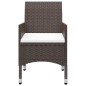 vidaXL 3-tlg. Bistro-Set Poly-Rattan und Hartglas Braun vidaXL 3-tlg. Bistro-Set Poly-Rattan und Hartglas Braun