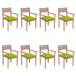 vidaXL Stapelbare Gartenstühle mit Kissen 8 Stk. Massivholz Teak vidaXL Stapelbare Gartenstühle mit Kissen 8 Stk. Massivholz Teak