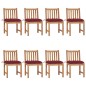 vidaXL Gartenstühle 8 Stk. mit Kissen Massivholz Teak vidaXL Gartenstühle 8 Stk. mit Kissen Massivholz Teak