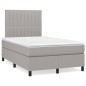 vidaXL Boxspringbett mit Matratze & LED Hellgrau 120x190 cm Stoff vidaXL Boxspringbett mit Matratze & LED Hellgrau 120x190 cm Stoff