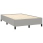 vidaXL Boxspringbett mit Matratze & LED Hellgrau 120x190 cm Stoff vidaXL Boxspringbett mit Matratze & LED Hellgrau 120x190 cm Stoff