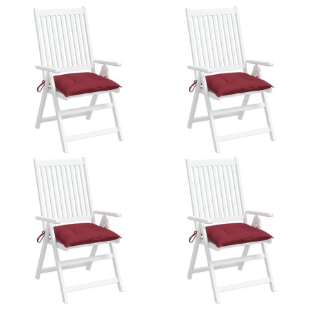 vidaXL Palettenkissen 4 Stk. Weinrot 50x50x7 cm Oxford-Gewebe