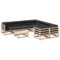 vidaXL 9-tlg. Garten-Sofagarnitur mit Kissen Massivholz Kiefer vidaXL 9-tlg. Garten-Sofagarnitur mit Kissen Massivholz Kiefer