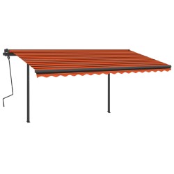 Automatische Markise mit LED & Windsensor 5x3,5 m Orange Braun