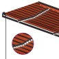 Automatische Markise mit LED & Windsensor 5x3,5 m Orange Braun Automatische Markise mit LED & Windsensor 5x3,5 m Orange Braun