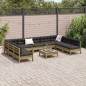 vidaXL 10-tlg. Garten-Sofagarnitur mit Kissen Kiefernholz Imprägniert vidaXL 10-tlg. Garten-Sofagarnitur mit Kissen Kiefernholz Imprägniert