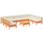 vidaXL 10-tlg. Garten-Sofagarnitur mit Kissen Wachsbraun Kiefernholz vidaXL 10-tlg. Garten-Sofagarnitur mit Kissen Wachsbraun Kiefernholz
