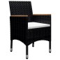 vidaXL 9-tlg. Garten-Essgruppe Poly-Rattan und Massivholz Schwarz vidaXL 9-tlg. Garten-Essgruppe Poly-Rattan und Massivholz Schwarz