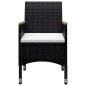 vidaXL 9-tlg. Garten-Essgruppe Poly-Rattan und Massivholz Schwarz vidaXL 9-tlg. Garten-Essgruppe Poly-Rattan und Massivholz Schwarz