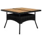 vidaXL 9-tlg. Garten-Essgruppe Poly-Rattan und Massivholz Schwarz vidaXL 9-tlg. Garten-Essgruppe Poly-Rattan und Massivholz Schwarz