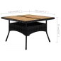 vidaXL 9-tlg. Garten-Essgruppe Poly-Rattan und Massivholz Schwarz vidaXL 9-tlg. Garten-Essgruppe Poly-Rattan und Massivholz Schwarz