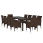 vidaXL 11-tlg. Garten-Essgruppe Poly Rattan-Braun vidaXL 11-tlg. Garten-Essgruppe Poly Rattan-Braun
