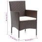 vidaXL 11-tlg. Garten-Essgruppe Poly Rattan-Braun vidaXL 11-tlg. Garten-Essgruppe Poly Rattan-Braun