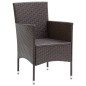 vidaXL Garten-Essstühle 4 Stk. Poly-Rattan Braun vidaXL Garten-Essstühle 4 Stk. Poly-Rattan Braun