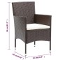 vidaXL Garten-Essstühle 4 Stk. Poly-Rattan Braun vidaXL Garten-Essstühle 4 Stk. Poly-Rattan Braun