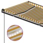 Automatische Markise mit LED & Windsensor 5x3,5 m Gelb & Weiß Automatische Markise mit LED & Windsensor 5x3,5 m Gelb & Weiß