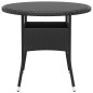 vidaXL 3-tlg. Bistro-Set Poly-Rattan und Hartglas Schwarz vidaXL 3-tlg. Bistro-Set Poly-Rattan und Hartglas Schwarz