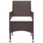 vidaXL 3-tlg. Bistro-Set Poly-Rattan und Hartglas Braun vidaXL 3-tlg. Bistro-Set Poly-Rattan und Hartglas Braun