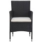 vidaXL 3-tlg. Garten-Essgruppe Poly-Rattan und Massivholz Schwarz vidaXL 3-tlg. Garten-Essgruppe Poly-Rattan und Massivholz Schwarz