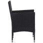 vidaXL 3-tlg. Garten-Essgruppe Poly-Rattan und Massivholz Schwarz vidaXL 3-tlg. Garten-Essgruppe Poly-Rattan und Massivholz Schwarz