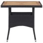 vidaXL 3-tlg. Garten-Essgruppe Poly-Rattan und Massivholz Schwarz vidaXL 3-tlg. Garten-Essgruppe Poly-Rattan und Massivholz Schwarz