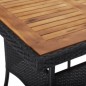 vidaXL 3-tlg. Garten-Essgruppe Poly-Rattan und Massivholz Schwarz vidaXL 3-tlg. Garten-Essgruppe Poly-Rattan und Massivholz Schwarz