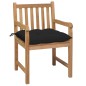 vidaXL Gartenstühle 2 Stk. mit Schwarzen Kissen Massivholz Teak vidaXL Gartenstühle 2 Stk. mit Schwarzen Kissen Massivholz Teak