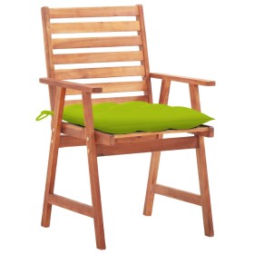 vidaXL Garten-Essstühle 3 Stk. mit Kissen Massivholz Akazie 