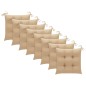 vidaXL Gartenstühle 8 Stk. mit Kissen Massivholz Teak vidaXL Gartenstühle 8 Stk. mit Kissen Massivholz Teak