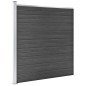 vidaXL Zaunelement Set WPC 699x186 cm Schwarz vidaXL Zaunelement Set WPC 699x186 cm Schwarz