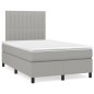 vidaXL Boxspringbett mit Matratze Hellgrau 120x190 cm Stoff vidaXL Boxspringbett mit Matratze Hellgrau 120x190 cm Stoff