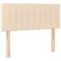 vidaXL Boxspringbett mit Matratze Creme 120x190 cm Stoff vidaXL Boxspringbett mit Matratze Creme 120x190 cm Stoff