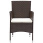 vidaXL Garten-Essstühle 2 Stk. Poly Rattan Braun vidaXL Garten-Essstühle 2 Stk. Poly Rattan Braun